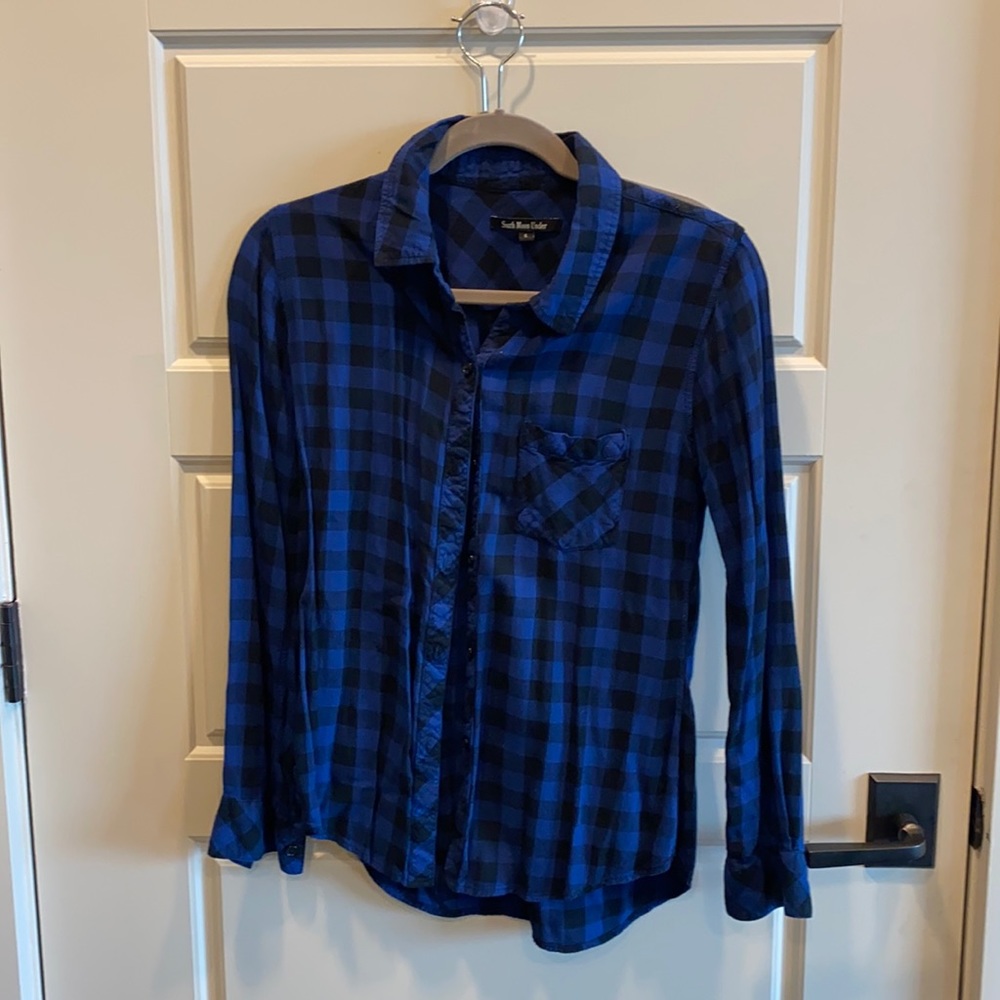 South Moon Under Plaid Button Down Shirt